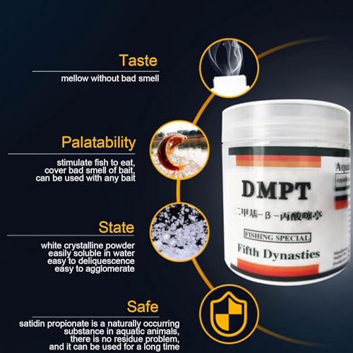 Dmpt Fish Attractant - Scent Fish Attractants, Fish Attractant Powder | 60g High Performance Fishing Scent All Naturals Fish Attractant, Long Lasting Fish Lure Formula for Bass Frogs Lures Lures Jigs