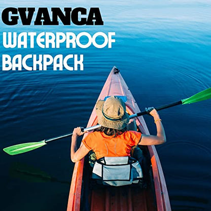 Waterproof Roll Top Kayak Dry Backpack, Floating Outdoor Dry Sack Boating Sailing Canoeing Rafting Fishing Camping 55L Grey - color: Grey, size: 55L