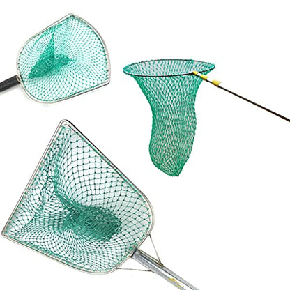 Fishing Net Replacement Netting Fishing Landing Net Replacement Net for Freshwater Saltwater Fishing Green 6 Sizes - color: Diameter 14inch/35cm