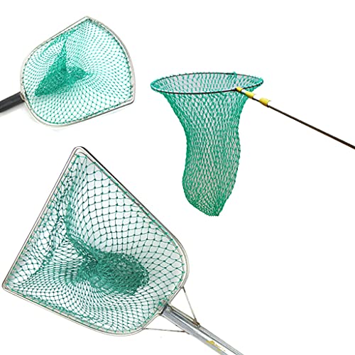 Fishing Net Replacement Netting Fishing Landing Net Replacement Net for Freshwater Saltwater Fishing Green 6 Sizes - color: Diameter 28inch/70cm
