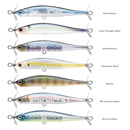 LUCKY CRAFT Screw Pointer 80 Fishing Lures for Bass, Smallmouth, Walleye, Rhymthic Action Spy Bait, Slow Sinking to 10ft Depth, Freshwater Fishing Gear and Tackle Accessories - color: 269 BE Gill