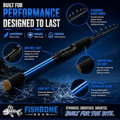 Telescopic Fishing Rod, Ultralight Carbon Fiber Travel Spinning Rod, Portable Collapsible Fishing Pole for Crappie, Bluegill, Perch, Trout, Bass and Walleye - style: Mgm-mc76ms