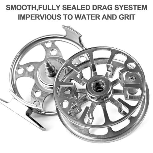 Fly Fishing Reel 2+1BB CNC-machined Aluminum Alloy Lightweight Fly Reel - size: 7/8wt