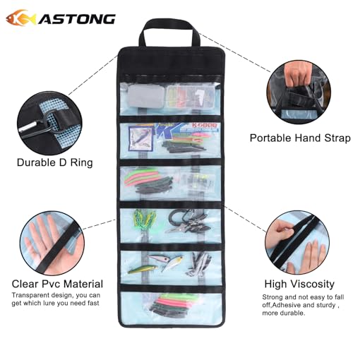 Fishing Lure Stroage Bag Covenient 6 Pocket Large Capacity PVC Heavy Duty Protective Cover Durable Fishing Bag for all Fishing Bait Trolling Fishing Lure Wraps Box for Saltwater (1pc, White) - color: White