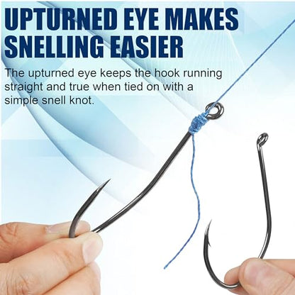 Catfish Hooks Big River Bait Hooks, 80pcs Live Cut Bait Fishing Hook Beak Offset Octopus Trotline Hook Catfishing Tackle Gear for Saltwater Freshwater Fishing - size: 4#-80pcs