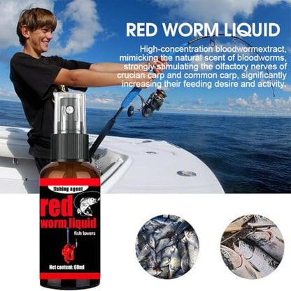 Bloodworm Red Worm Liquid Catfish Bait Attractant 60ml, Fast Diffusion Catfishing Bait Enhancer for Catfish Baits, Stink Bai-t for Catfishes & Freshwater Fishing