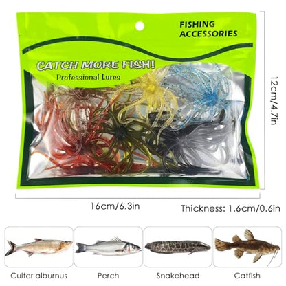 6 Pcs Soft Urchin Lures Fishing Saltwater Slow Floating Lures for Bass Trout Crappie - color: 3.54in/0.1oz
