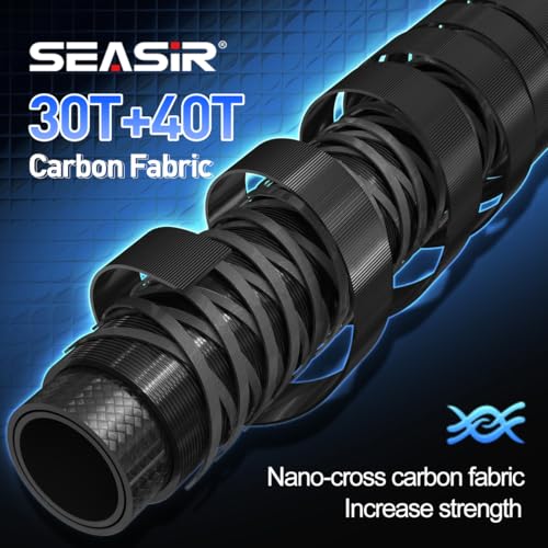 SEASIR Riveria Ultralight Fishing Rod, BFS,Carbon Fiber | Spinning Baitcasting Rod,10 Piece Casting Rod for Freshwater Bass Trout, Fuji O Ring Guide, EVA Handle, Fast - color: Baitcasting, size: RiveriaC662-UL-F