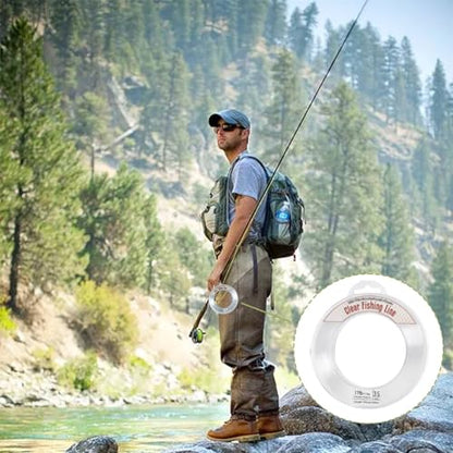 Fishing Line for Crafts,Fishing Wire for Hanging,Clear Fishing Line 1640 Ft,Clear String for Bracelets,Necklaces,Balloon,Bracelet Making