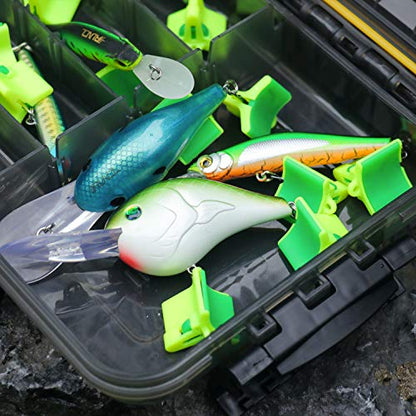 RUNCL Treble Hooks Covers Fishing Hooks Protector Treble Hook Safety Cap Hook Bonnets for Fishing Lures - Spring Design, Hollow Construction, Tangles Free, Fishing Hook Caps - color: Small (50pcs for 10#, 8#, 6#, 4# Treble Hooks)