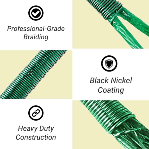 QISHUO High Strength Fishing Leader Freshwater Stainless Steel Fishing Leaders Lure Tackle Saltwater Wire Leaders Line Black Nickel 60pcs