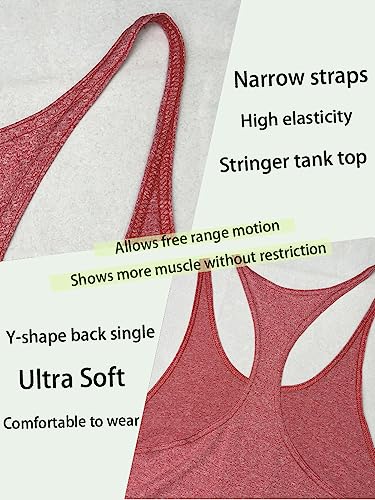 Stringer Bodybuilding Tank Tops Low Cut Off Gym Workout Training Stretch Polyester Quick Dry T Shirts - color: Black&blue&pink, size: XX-Large