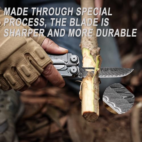 GrandHarvest Multitool, 25-in-1 Spring Loaded Pliers Multi Tool, Each Tools with Safety Lock-Stainless Steel Multi-Tool, Propylene Sheath, Survival Gear for Camping, Hiking, Multi Plier, Pocket Knife