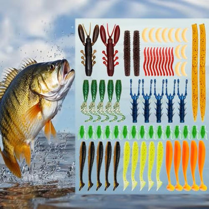 CATCHRO 409 Pcs Fishing Lure Kit & Tackle Box Set, Complete Fishing Stuff for Freshwater & Saltwater, Kids Tackle Box with Hooks, Lures & Accessories, Ideal Gifts for Fishermen & All Skill Levels.