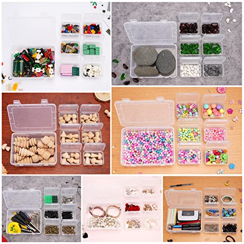 Mathtoxyz 3PCS Bead Organizers and Storage Box, Medium Size Case Plastic Container for Sewing Clay Beads Craft and Jewelry Making