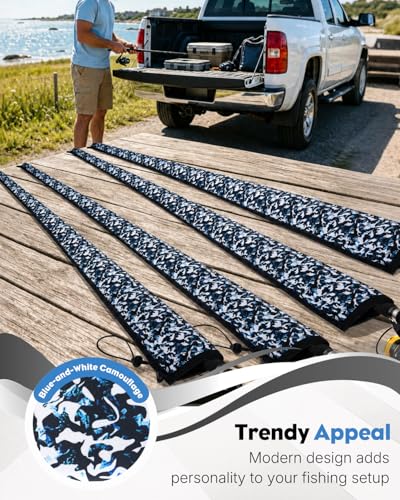 Pawfly Neoprene Fishing Rod Sleeve with Straps, Resistant Fishing Rod Socks | Lightproof Fishing Pole Sleeves, Fishing Rods Sleeve, for Transport, Storage, Protect Casting, Trolling & Spinning Rods - size: 65" - 1 Pack (w/ 1 Strap)