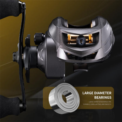Rooblinos AK Baitcasting Fishing Reel Lightweight Aluminum Spool Fishing Reel 17.6Lbs Max Drag Magnetic Braking System 7.2:1 High-Speed Gear Ratio High Speed Saltwater Freshwater Baitcaster Reel