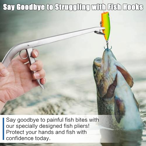 Fish Hook Remover, 1PCS/2PCS Premium Stainless Steel Fish Hook Remover Tool - Essential Fishing Pliers, with Strong Jaw Grip and Serrated Teeth,11-1/2 Inches - size: 1PCS