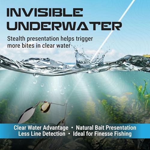 Reaction Tackle 100% Pure Fluorocarbon Fishing Line - High Strength, Abrasion-Resistant, Fast-Sinking, Virtually Invisible - Saltwater and Freshwater Leader Line - color: Clear, size: 15lb (50 Yards)