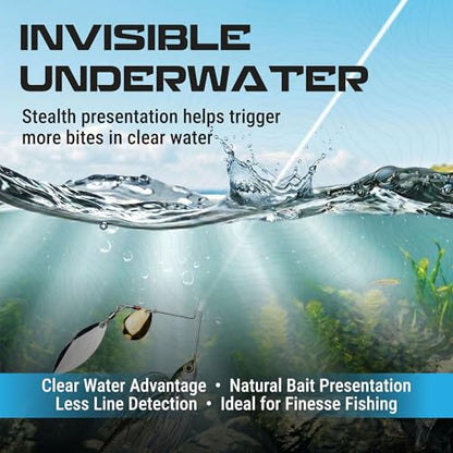 Reaction Tackle 100% Pure Fluorocarbon Fishing Line - High Strength, Abrasion-Resistant, Fast-Sinking, Virtually Invisible - Saltwater and Freshwater Leader Line - color: Clear, size: 17lb (300 Yards)
