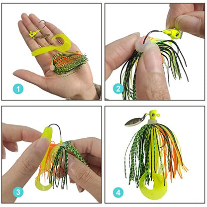 Eupheng 12 Colors Silicone Jig Skirts Fishing Lure Skirt Replacement for Spinnerbaits Bass Buzzbaits DIY Squid Jig Spinner Bait Buzzbaits Accessories - color: 12PC 8873 Umbrella Sensation Skirts