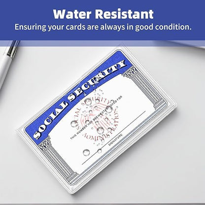 10-Pack Waterproof PVC Card Holders, Suitable for Protecting ID Cards, Social Security Cards, and Travel Documents