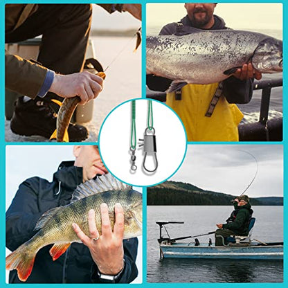 Fishing Leaders, Anti-bite Stainless Steel Wire Leaders Fishing Leaders Line with Swivels for Saltwater and Freshwater - color: green