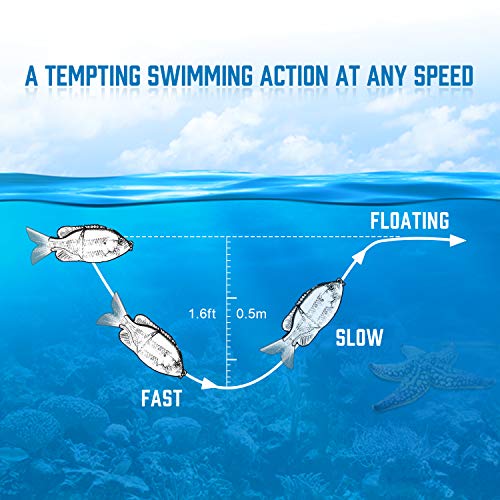 TRUSCEND Swimmax Easy Catch Fishing Lures with BKK Hooks, Wiggling, Vibrating, Rattling and Gurgling for More Bite, Heavy-Duty Dyneema Fiber Jointed Swimbaits for Bass, Trout, Walleye, Crappie, Pike - color: I-4.7",0.8oz