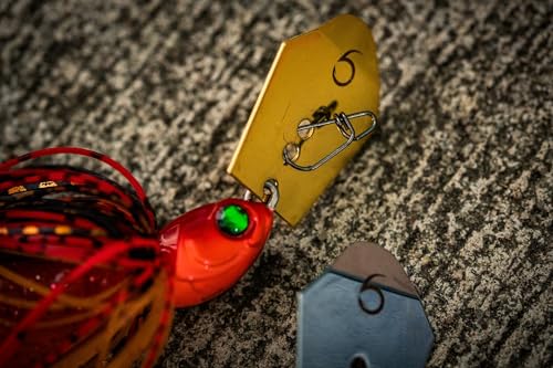 6th Sense - Jigsaw Bladed Jig for Bass Fishing, Vibrating Swim Jig, Reaction Bite Bait - color: Green Pumpkin Pro, size: 3/8oz.