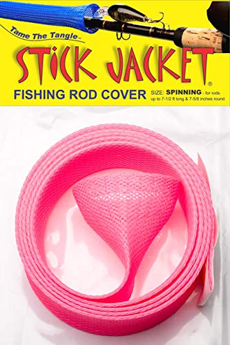 RITE-HITE Orin Briant Stick Jacket Fishing Rod Covers - Spinning Stick Jacket, Comes in a Variety of Colors; Keeps Your Rod Safe and Tangle Free - color: Pink