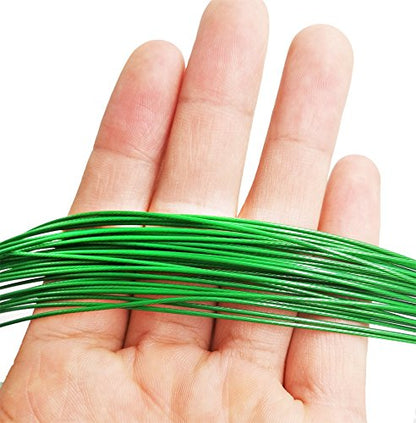 Fishing Wire Leaders for Saltwater: 30pcs Stainless Steel Line Leaders Nylon-Coated 19" - 100 LB High Strength Wire Rig for Shark Barracuda Pike Fishing - color: Green