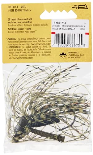 Booyah Boo Jig Bass Fishing Lure with Weed Guard - color: Watermelon Red, style: Boo Jig (1/2 Oz)