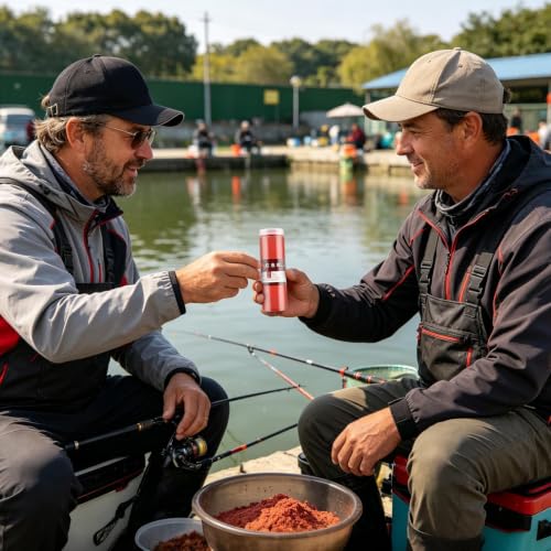Fishing Bait Additive Powder,250g Red Worm Enhancer | Smell Fish Attractant Baits,for Trout Carp Bass Shellfish Outdoor Fishing Freshwaters Seawater Camping Kayak Lake River