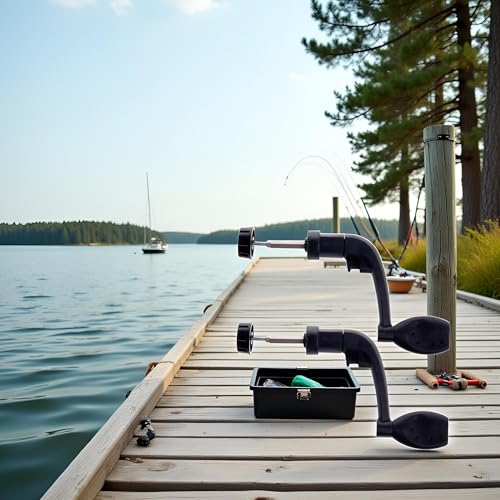 2Pcs Fishing Reel Handle, Universal Plastic Power Handle, Fishing Reels Crank Rock Arm Spinning Wheel Grasp Reels and Accessories，Spinning Reel