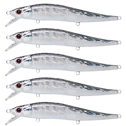 Blank Hard Lures Kit Unpainted Fishing Baits Sets Crankbait Wobblers Freshwater Fish Lure Wobblers Minnow Lure Bodies Fishing Tackle - color: 20pcs 11CM/13G