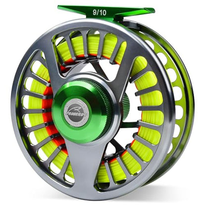 Fly Fishing Reel Fly Reels - Large Arbor CNC-Machined Aluminum Alloy Body Light Weight 5/7, 7/9, 9/10 wt (Black, Green, Silver/Blue, Gray-Green, Silver-Blue,Gunmetal,Ice Blue,Sapphire Blue) - size: 7/9wt