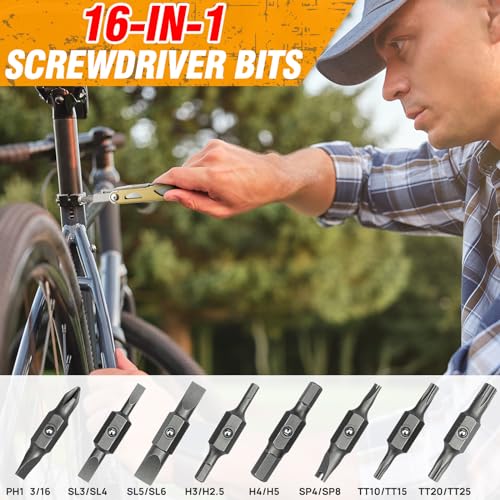 BIBURY Multitool Pliers Pro BI2045, 31-in-1 Stainless Steel Multi Tool with Replaceable Wire Cutters and Saw, Foldable Heavy-duty Multitool Set with Scissors and Screwdriver for Hiking Camping Repair - color: Golden