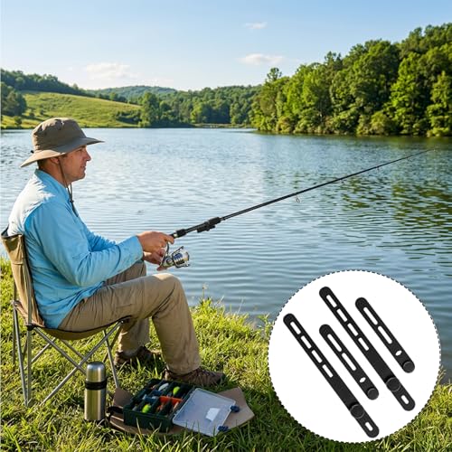 30 Pcs Silicone Fishing Rod Ties Belt Straps, Lightweight Durable Reusable Fishing Rod Ties for Pole Storage, Organizing, Travel