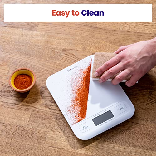 Etekcity Food Kitchen Scale, Digital Mechanical Weighing, Grams and Ounces for Weight Loss, Baking, Cooking, White - color: Clean White