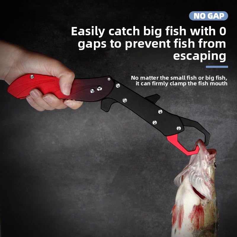 Multifunctional Folding Aluminum Alloy Fish Lip Gripper, Stainless Steel Jaws, Non-Slip Handle, Seawater Corrosion Resistant, Oxford Packaging, Men's High-end Gift