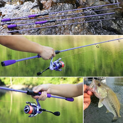 Sougayilang VoidFlare Performance Spinning & Casting Fishing Rod, Lightweight IM6 Graphite with Hook Keeper, EVA Grip - size: Spin-6'0''-Medium