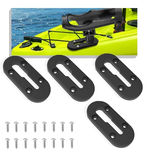 Kayak Track, Kayak Low Profile Track,Kayak Rail, Kayak Accessories Mount Track, Kayak Paddle Holder Kayak Gear Track for Fishing Rod Holde,Fish Finder, Kayak Rod Holder,Anchor Cleats - size: 4 INCH/4 PCS