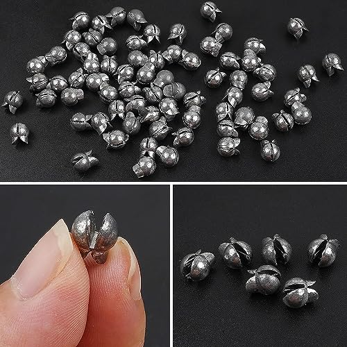 100pcs Split Shot Fishing Weights Removable Round Clip On Fly Fishing Line Sinkers Freshwater Saltwater Split Shot Fishing Sinkers Weights - style: 2.5g-100pcs