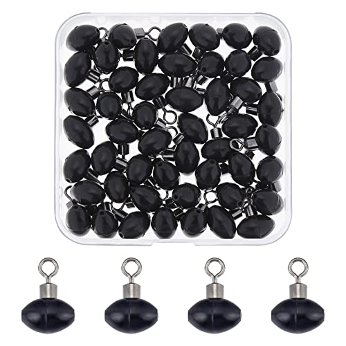 SUPERFINDINGS 50Pcs Fishing Rolling Swivel Slider Bead 16x12mm Fish Pulley Line Connectors Fishing Tackle Line Connector Fishing Tackle Running Slider Bead Swivel
