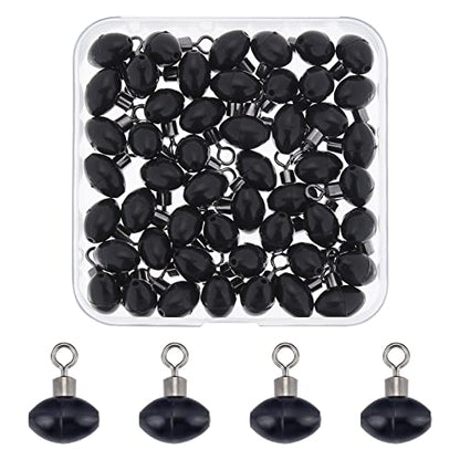 SUPERFINDINGS 50Pcs Fishing Rolling Swivel Slider Bead 16x12mm Fish Pulley Line Connectors Fishing Tackle Line Connector Fishing Tackle Running Slider Bead Swivel
