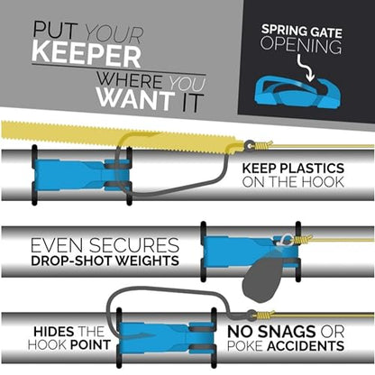 FinMan Multitool & Stow | Rod Mounted Line Cutter & Hook Keeper for Tackle Changes | Prevent Tangles, Keep Hooks Safe and Sharp, and Secure Weights | Easy to Install & Made in The USA - color: MultiTool + STOW - Freshwater