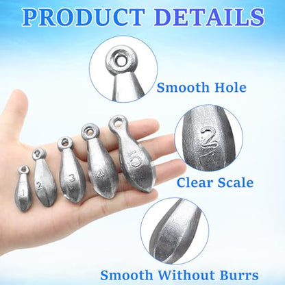 Fishing Weights Sinkers Bank Sinkers | Ocean Saltwater Surf Fishing Gear Fishing Assortment 1oz 2oz 3oz 4oz 5oz - style: 3oz-6pcs