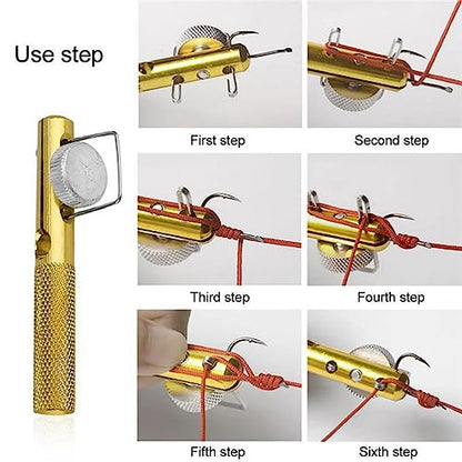 iplusmile Fishing Hook Tying Tool 2Pcs Quick Knot Tying Device Snell Hook Knotter for Fly Fishing Accessories Portable Wire Tie Tool for Hooks and Lures