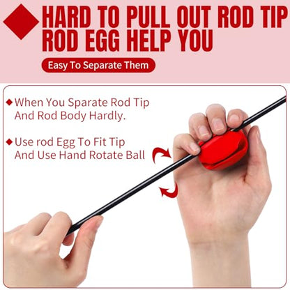 Blueweenly 12 Pcs Portable Silicone Fishing Pole Rod Holder Clips Fixed Ball 5 Holes Multifunctional Rubber Fishing Pole Puller Clips Bike Rod Holder Straps for Travel Ground Car Bike - color: Red