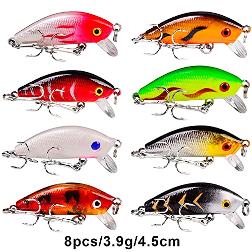 Bass Fishing Lures Kit Set Topwater Hard Baits Minnow Crankbait Pencil VIB Swimbait for Bass Pike Fit Saltwater and Freshwater - color: 006-43pcs